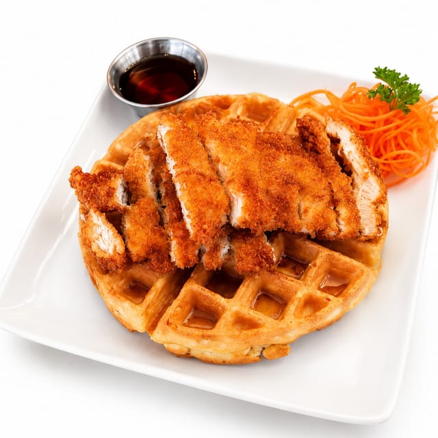 Kid's Waffle and Chicken.